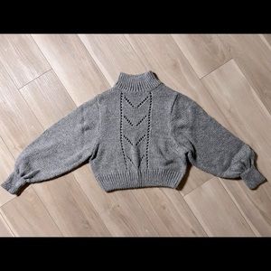 H&M Divided Mock Neck Cropped Sweater